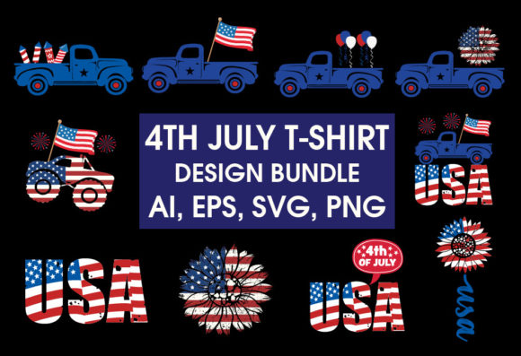 4th July T-Shirt Design Bundle: A Versatile Resource for DIY Enthusiasts and Handmade Businesses
