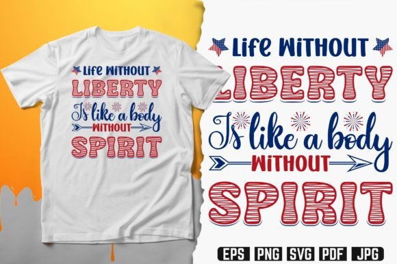 4th of July Typography T-Shirt Design