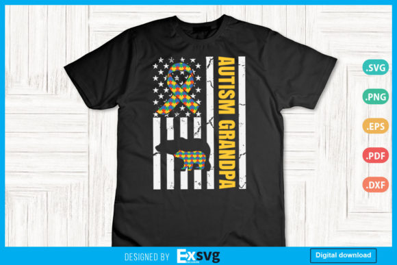 Bear Autism Grandpa USA Flag Awareness: A Symbol of Support and Unity