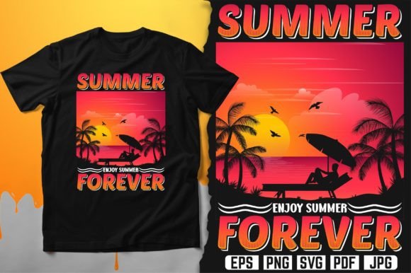 Summer Enjoy Summer Forever T-Shirt: A Versatile Design for Creative Expression and Merchandise